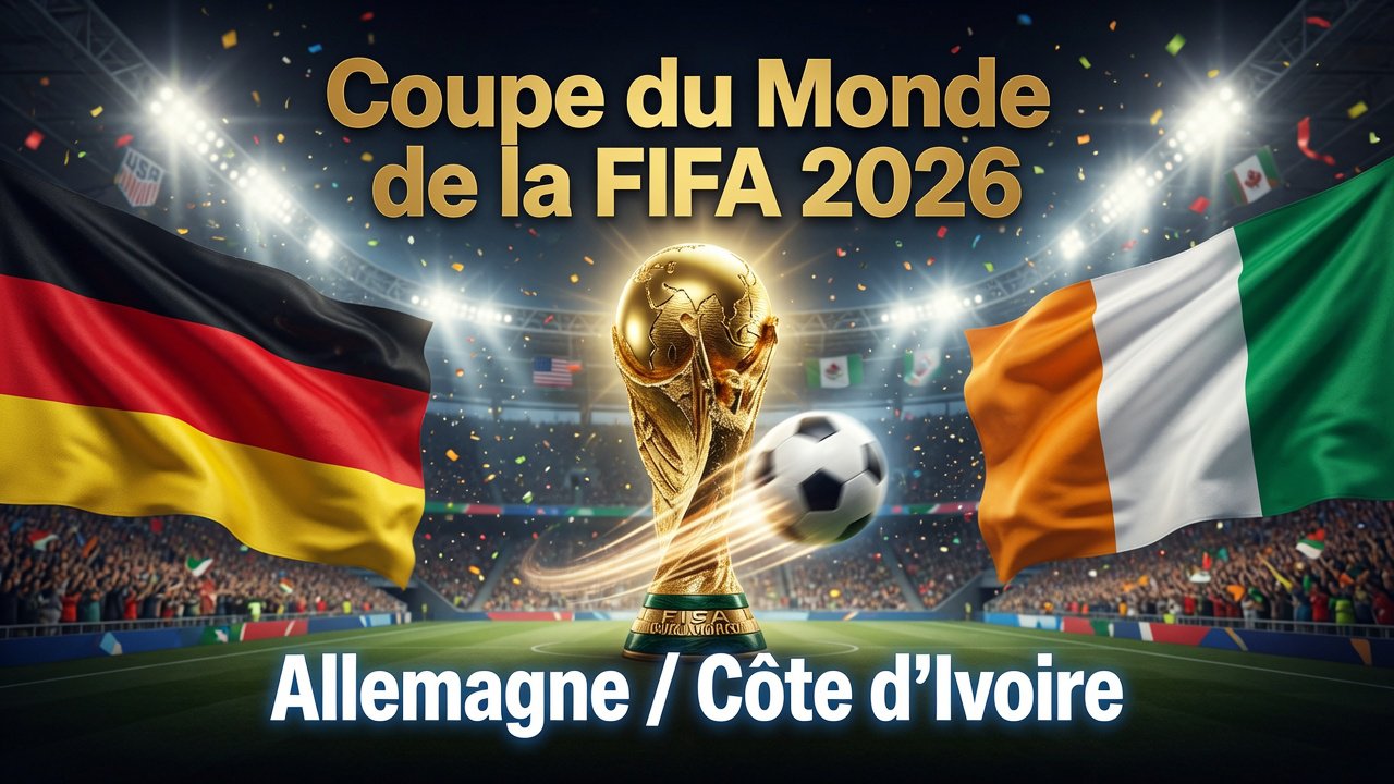 Pronostic Allemagne Côte d'Ivoire - Coupe du Monde 2026 20/06/2026