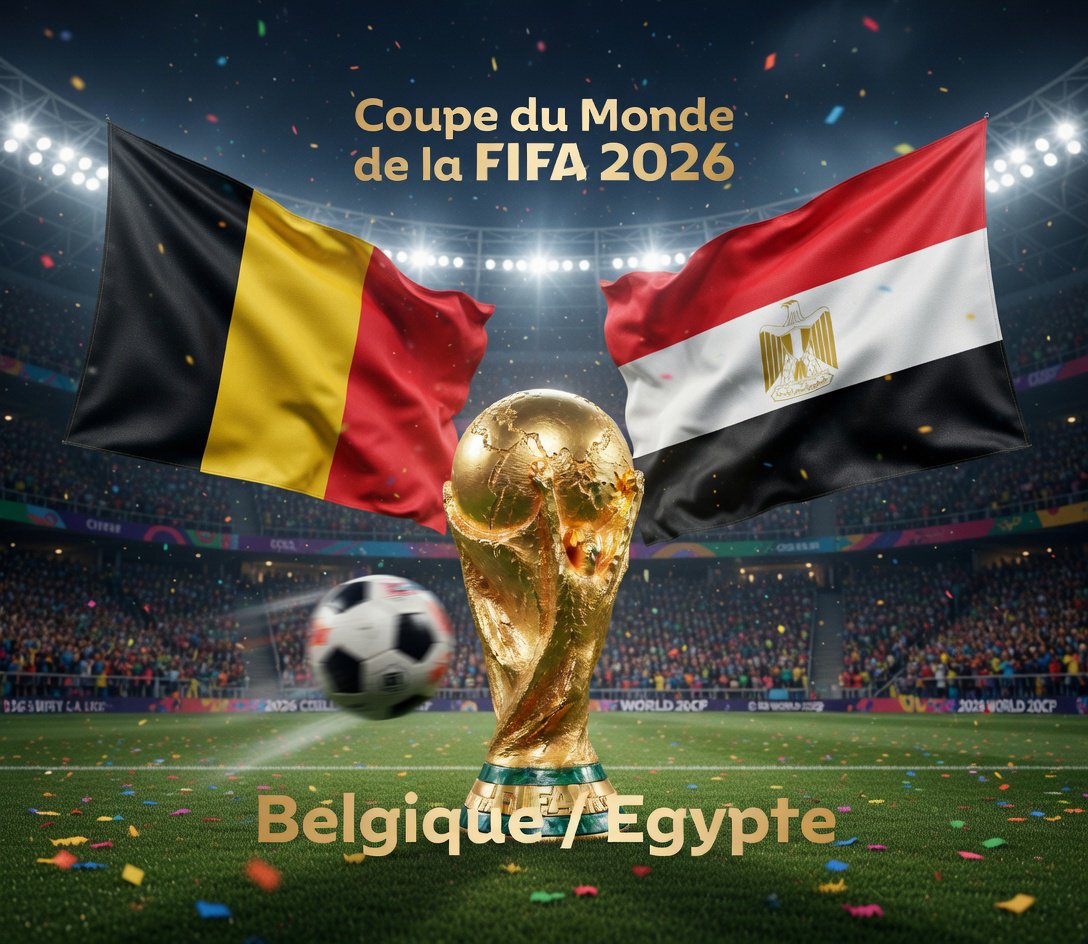 Pronostic Belgique - Égypte - Coupe du Monde 2026 15/06/2026