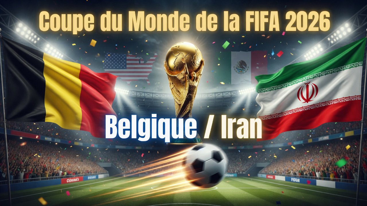 Pronostic Belgique Iran - Coupe du Monde 2026 21/06/2026