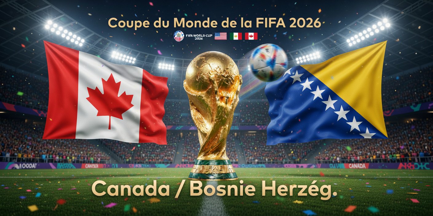 Pronostic Canada Bosnie-Herzégovine - Coupe du Monde 2026 12/06/2026