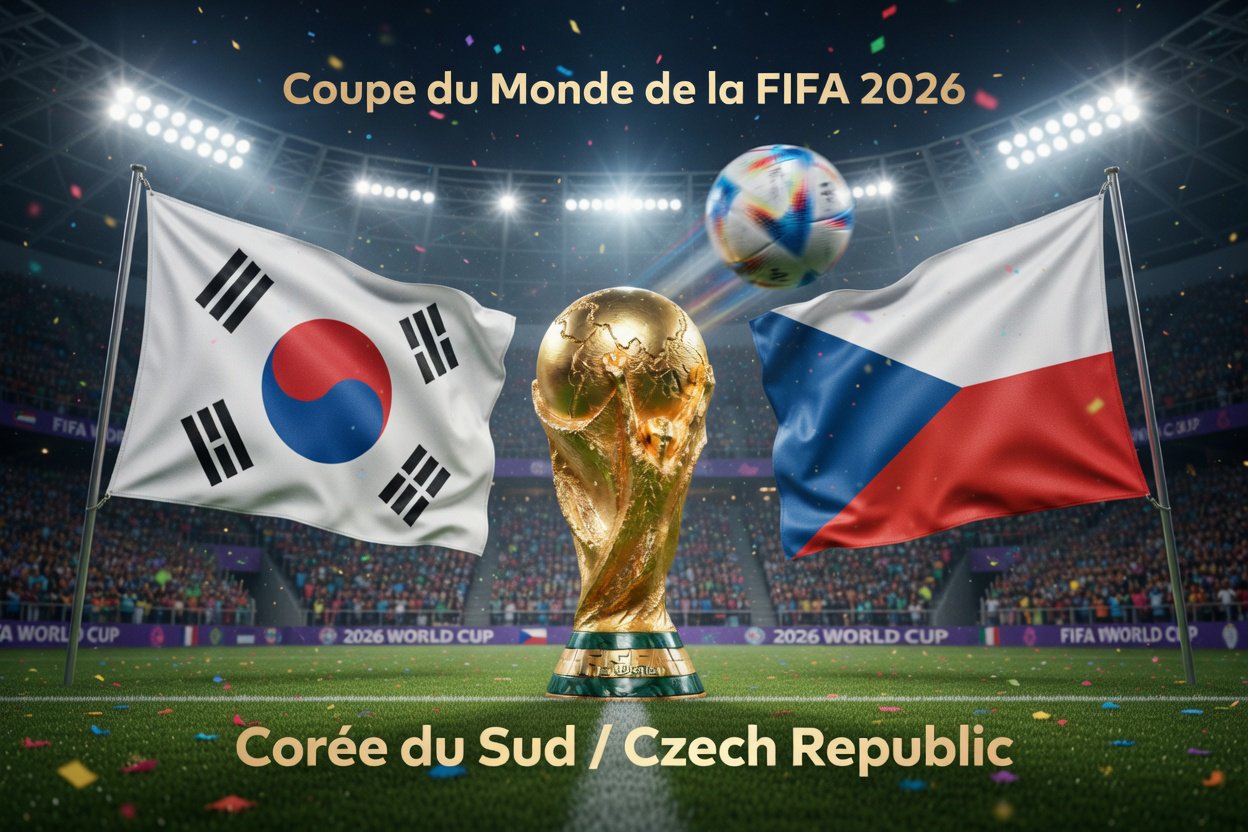 Pronostic Corée du Sud Tchéquie - Coupe du Monde 2026 12/06/2026